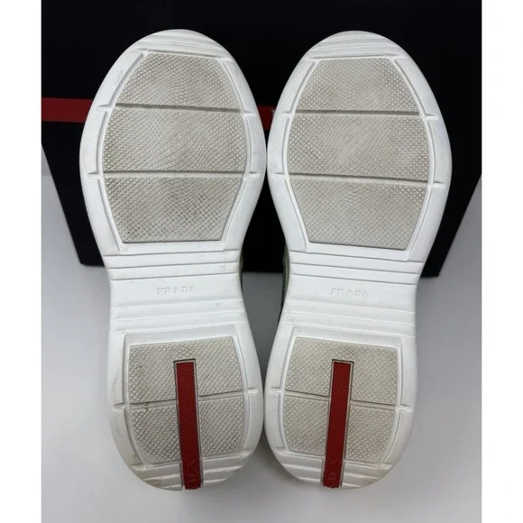Prada Americas Cup Sneaker Dew/Silver Size 9 US 8 UK - Picture 6 of 11